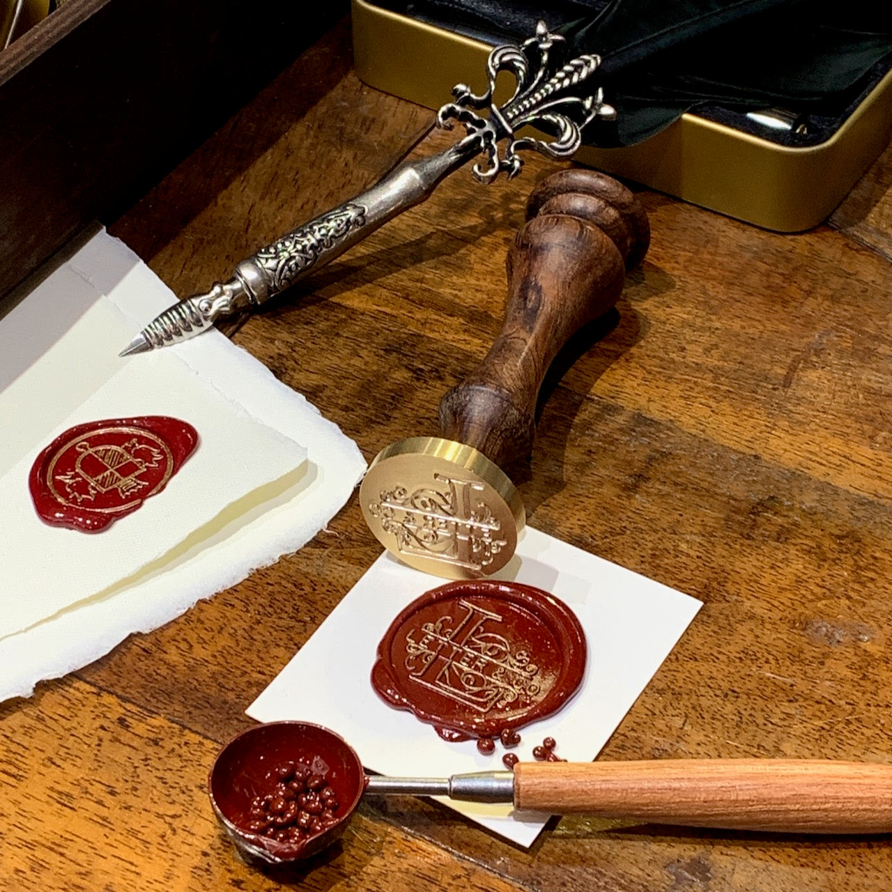 Siegelstempel mit Initialien Letter & Co. Heidelberg