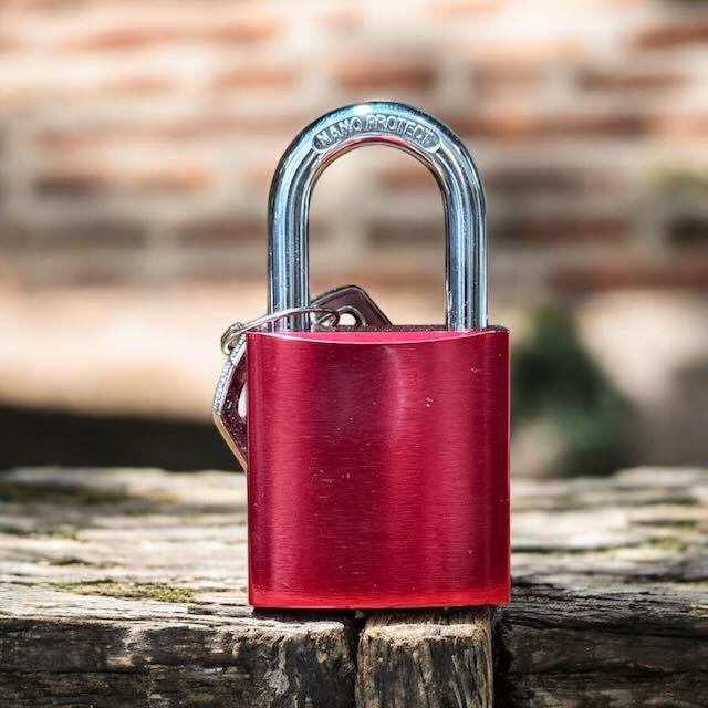 Liebesschloss rot mit Gravur von Abus Design 2