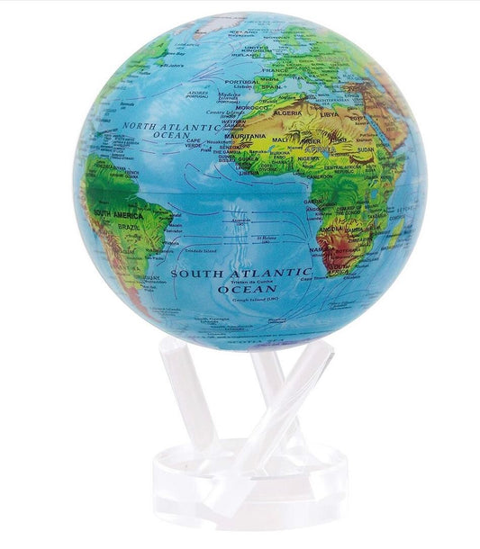 Mova Globe Relief Topografie 4,5 " Durchmesser selbstdrehender Globus