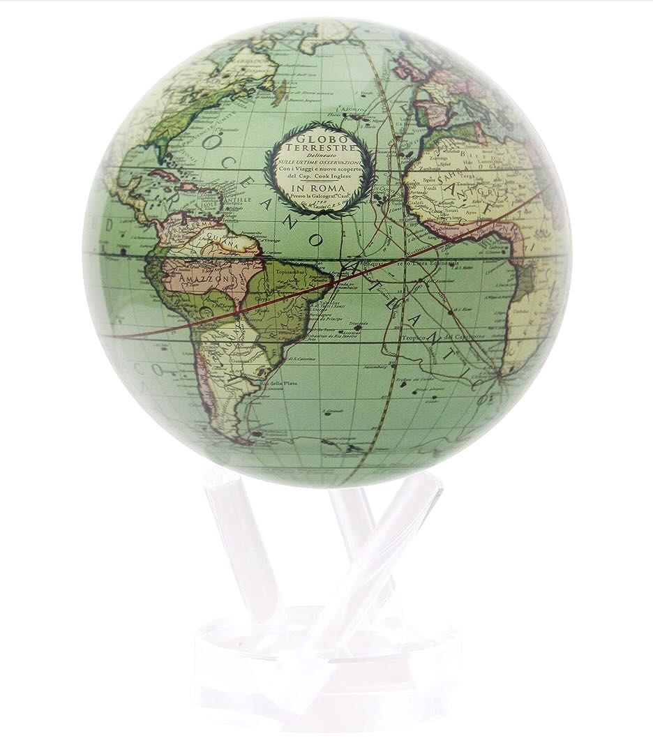 Mova Globe Antik Terrestrisch selbstdrehender Globus