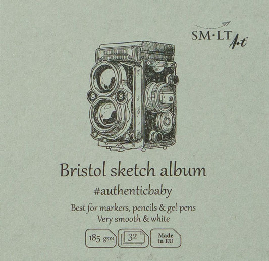 Skizzenblock Authentic Bristolkarton 185 g/qm, 48 Blatt - 9 x 9 cm