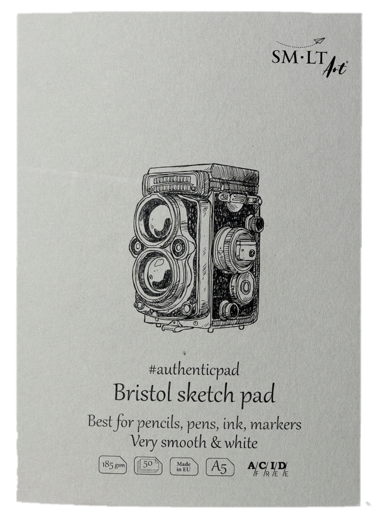 Skizzenblock Authentic Bristolkarton 185 g/qm, 50 Blatt - DinA5