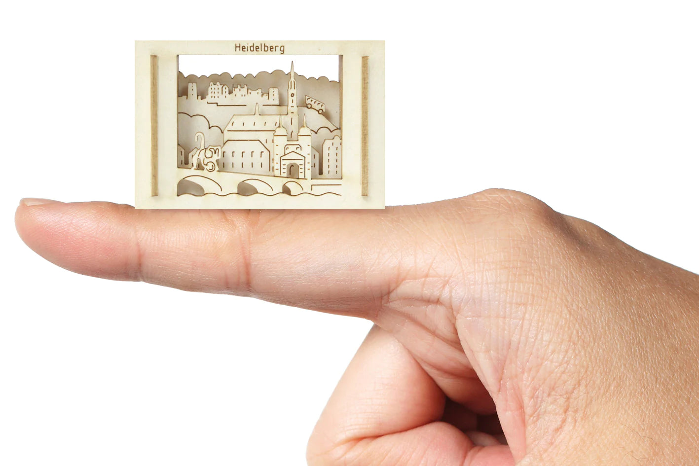 Heidelberg in Streichholzschachtel 3D Silhoubox