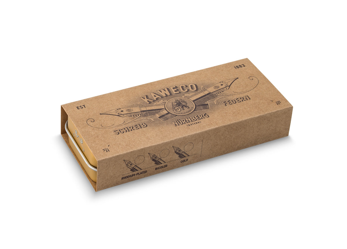 Kaweco rhodinierte Goldfeder Einsatz 060 mit Gewinde, 14 Kt. 585 Gold