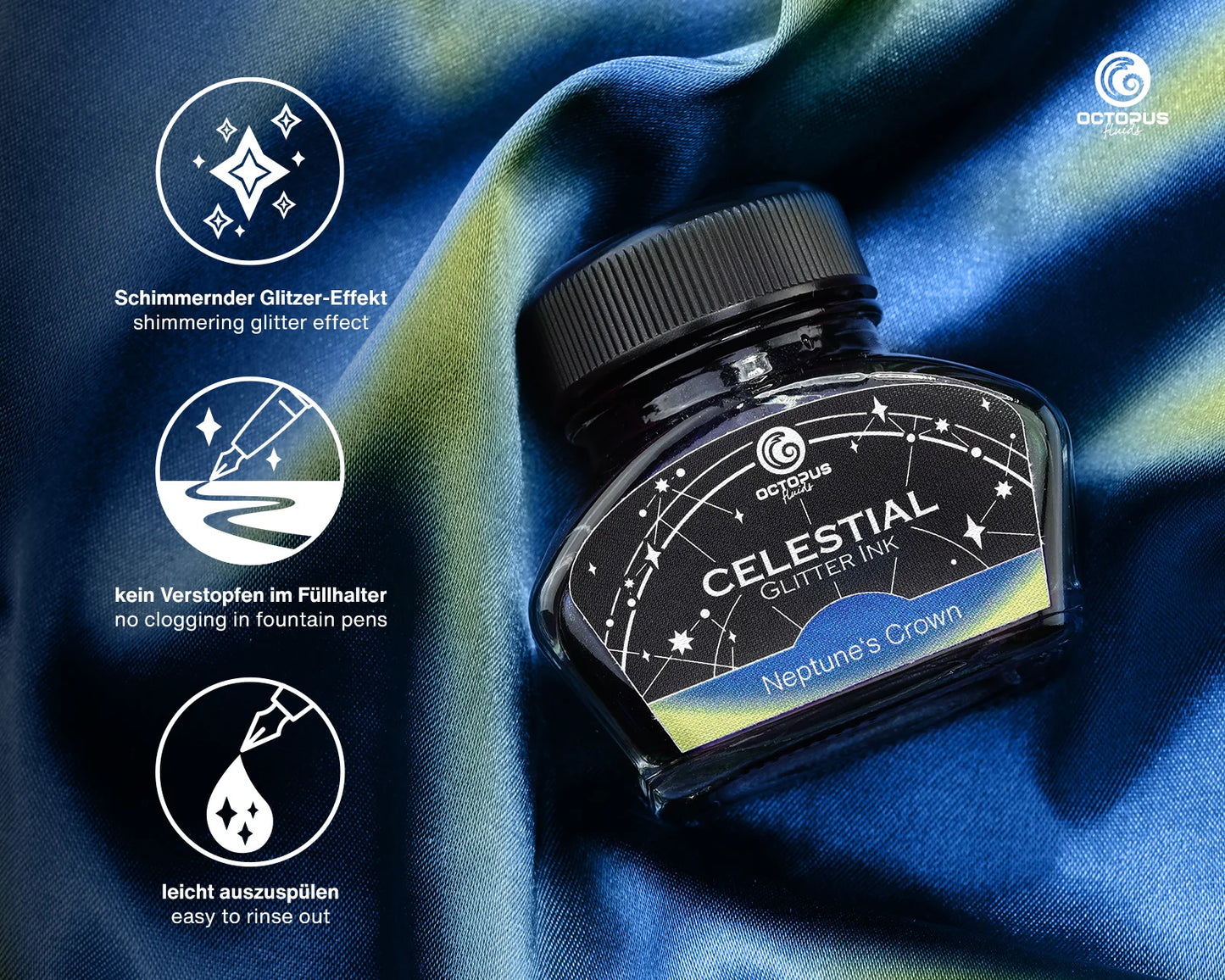 Octopus Glitter Shimmer Tinte Neptune's Crown 30ml