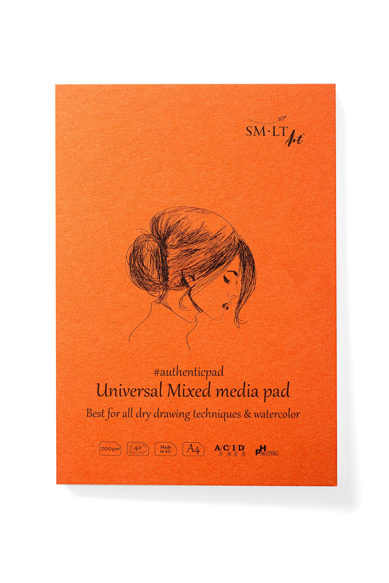 Skizzenblock Authentic Mix Media Papier 200 g/qm, 32 Blatt - 9 x 9 cm