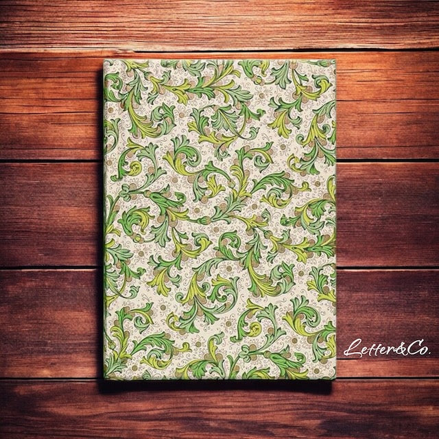 Notizbuch mit Hardcover aus florentinischem Papier grün