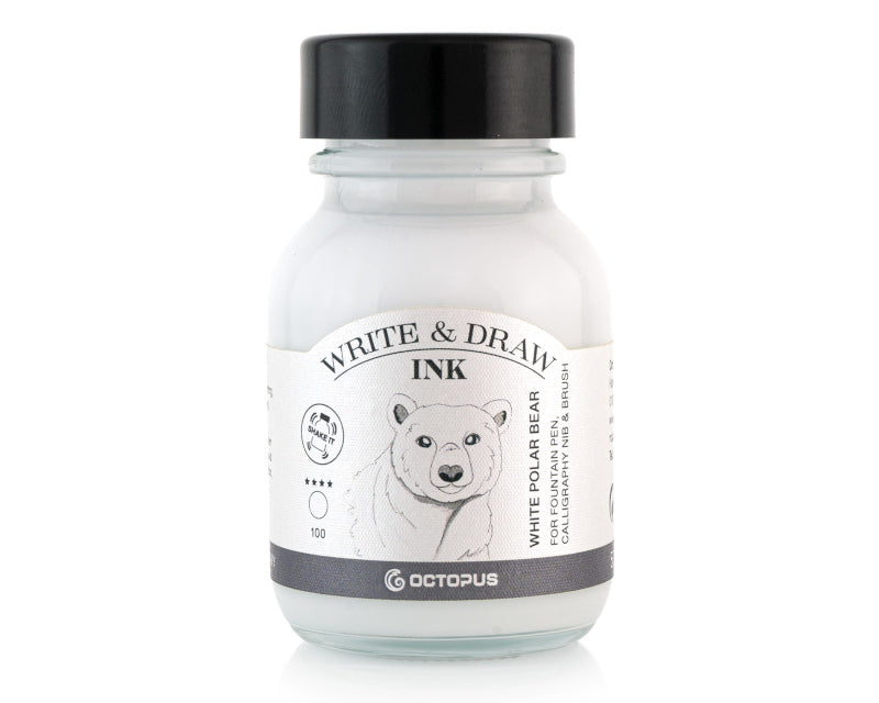 Octopus Write and Draw Ink 100 White Polar Bear 50ml