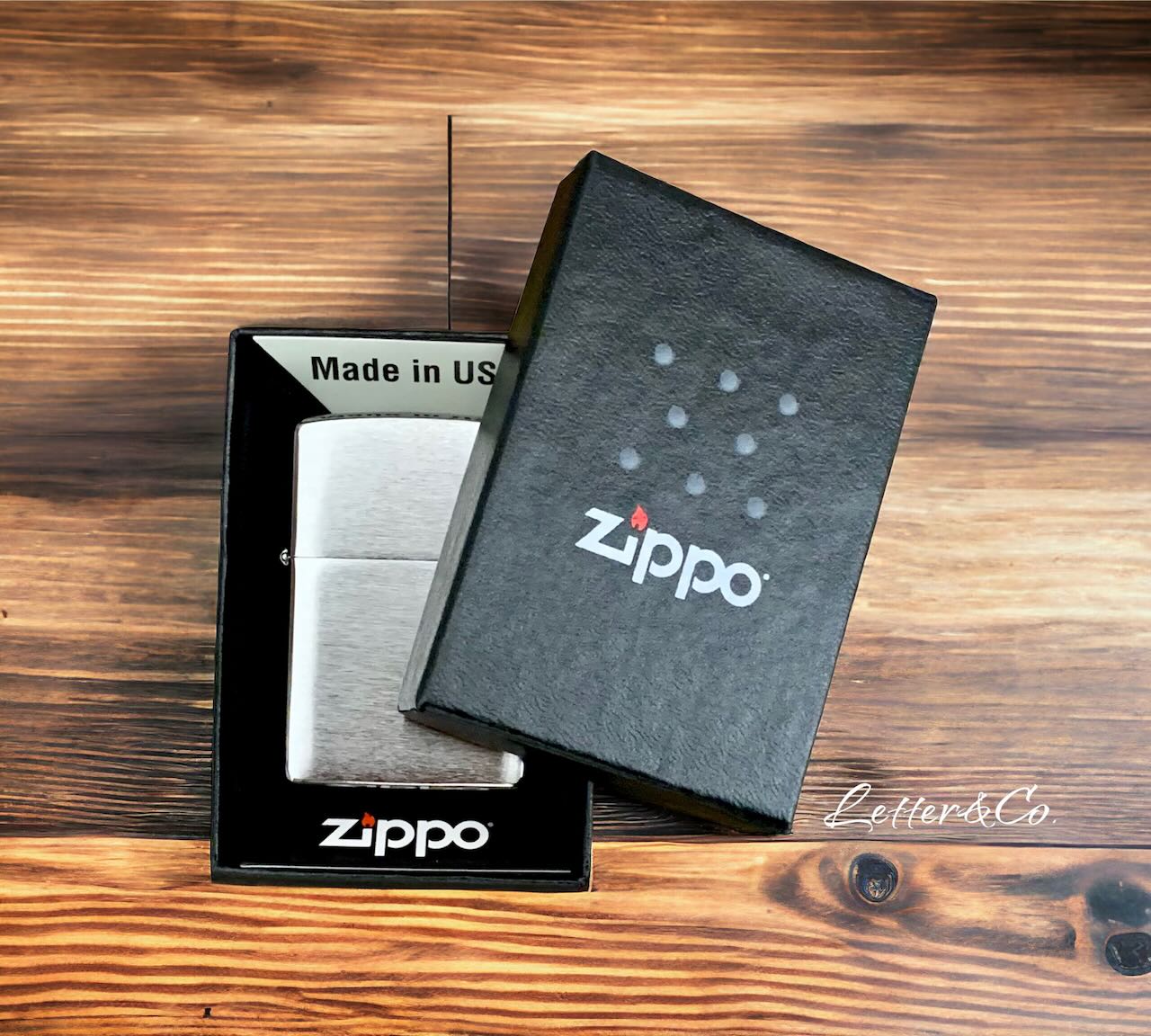 Zippo Geschenkbox Original chrom gebürstet