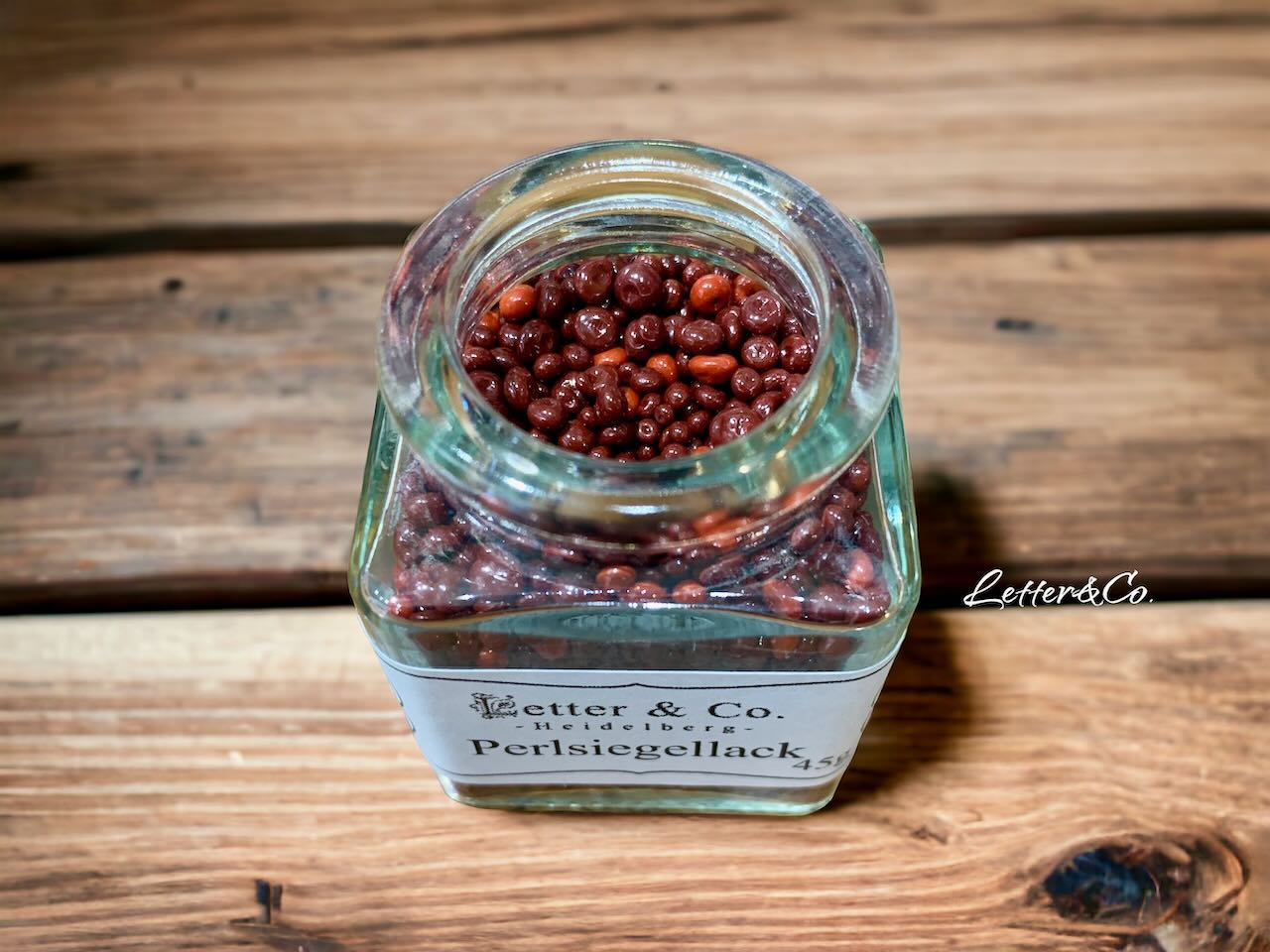 Siegellack Perlen 45g im Glas dunkelrot