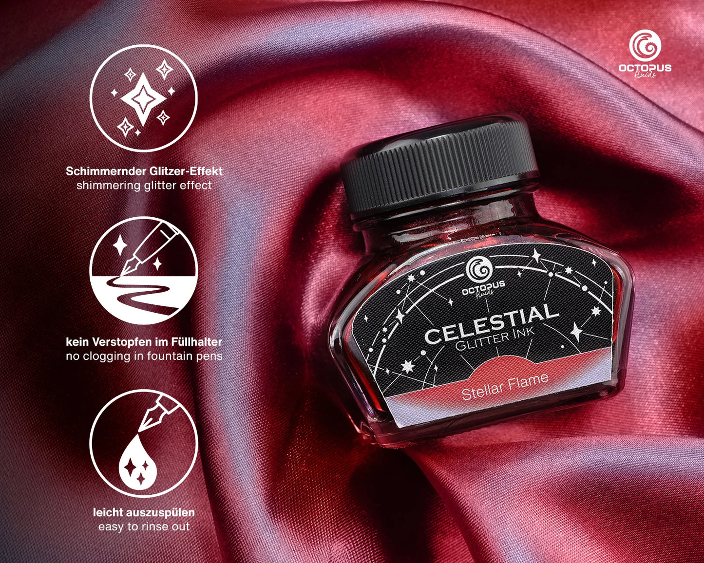 Octopus Glitter Shimmer Tinte Stellar Flame 30ml
