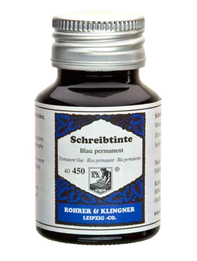 Schreibtinte Blau permanent 50ml Rohrer & Klingner