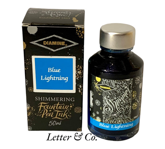 Diamine Blue Lightning Shimmer ink 50ml
