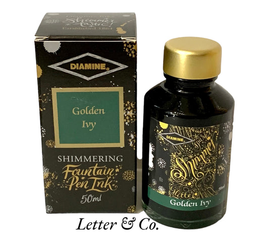 Diamine Golden Ivy Shimmer ink 50ml