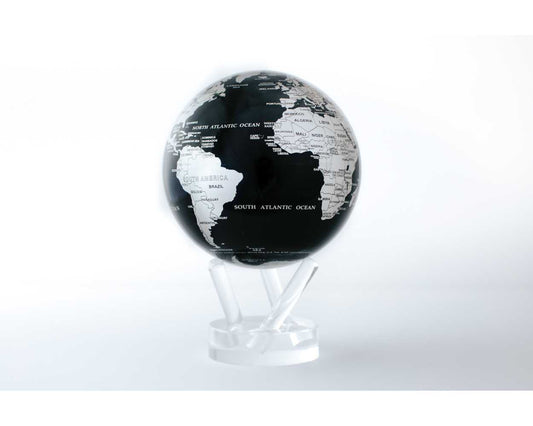 Mova Globe Schwarz / Silber selbstdrehender Globus