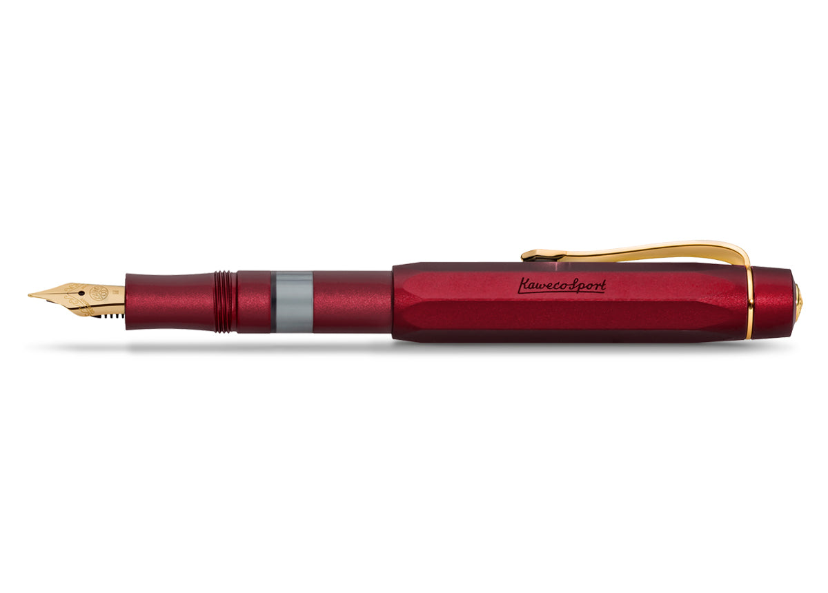 Kaweco PISTON SPORT AL Bordeaux/Gold Kolbenfüllhalter