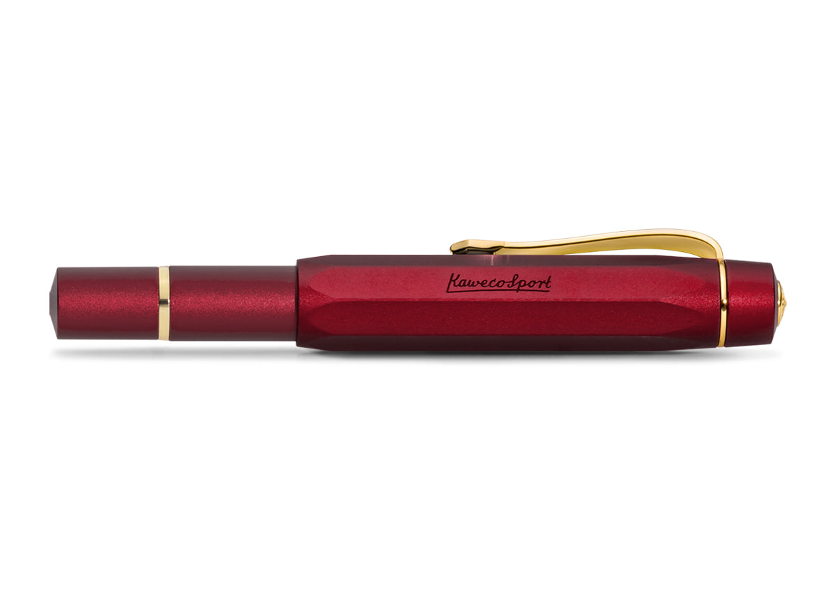Kaweco PISTON SPORT AL Bordeaux/Gold Kolbenfüllhalter