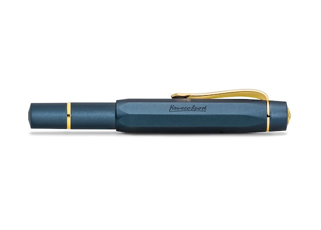 Kaweco PISTON SPORT AL Navy/Gold Kolbenfüllhalter