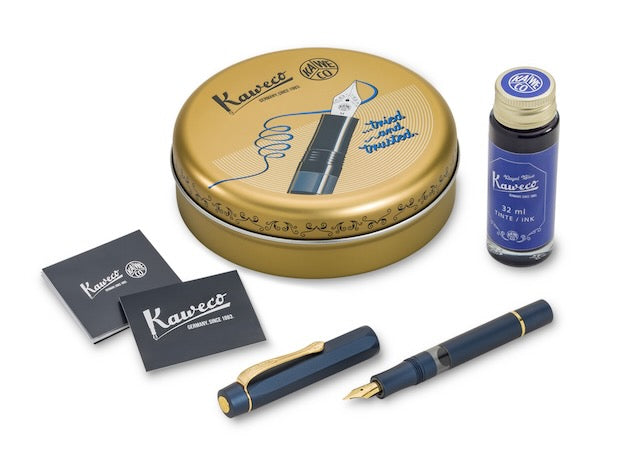 Kaweco PISTON SPORT AL Navy/Gold Kolbenfüllhalter