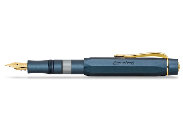 Kaweco PISTON SPORT AL Navy/Gold Kolbenfüllhalter