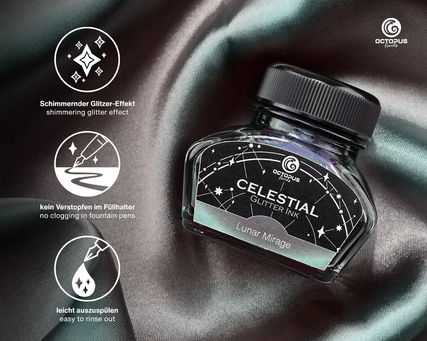 Octopus Glitter Shimmer Tinte Lunar Mirage 30ml