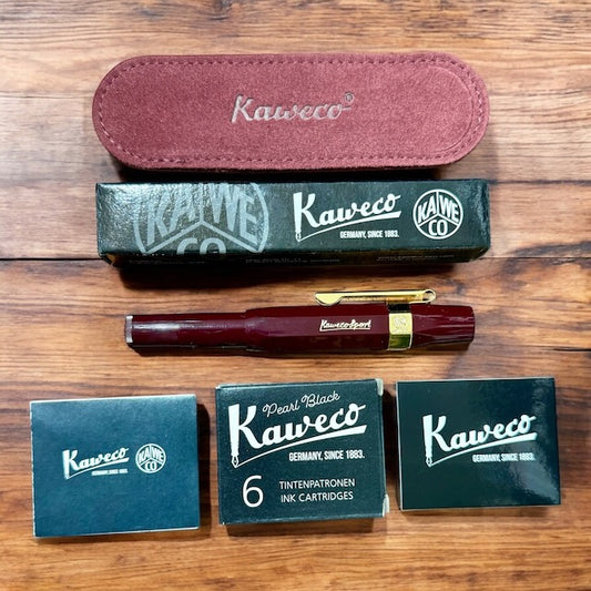 Kaweco Geschenke Set Classic Sport Füller bordeaux mit Lederetui