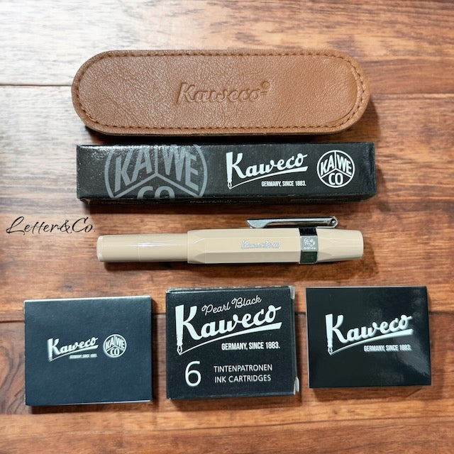 Kaweco Geschenke Set Skyline Sport Füller macchiato mit Lederetui