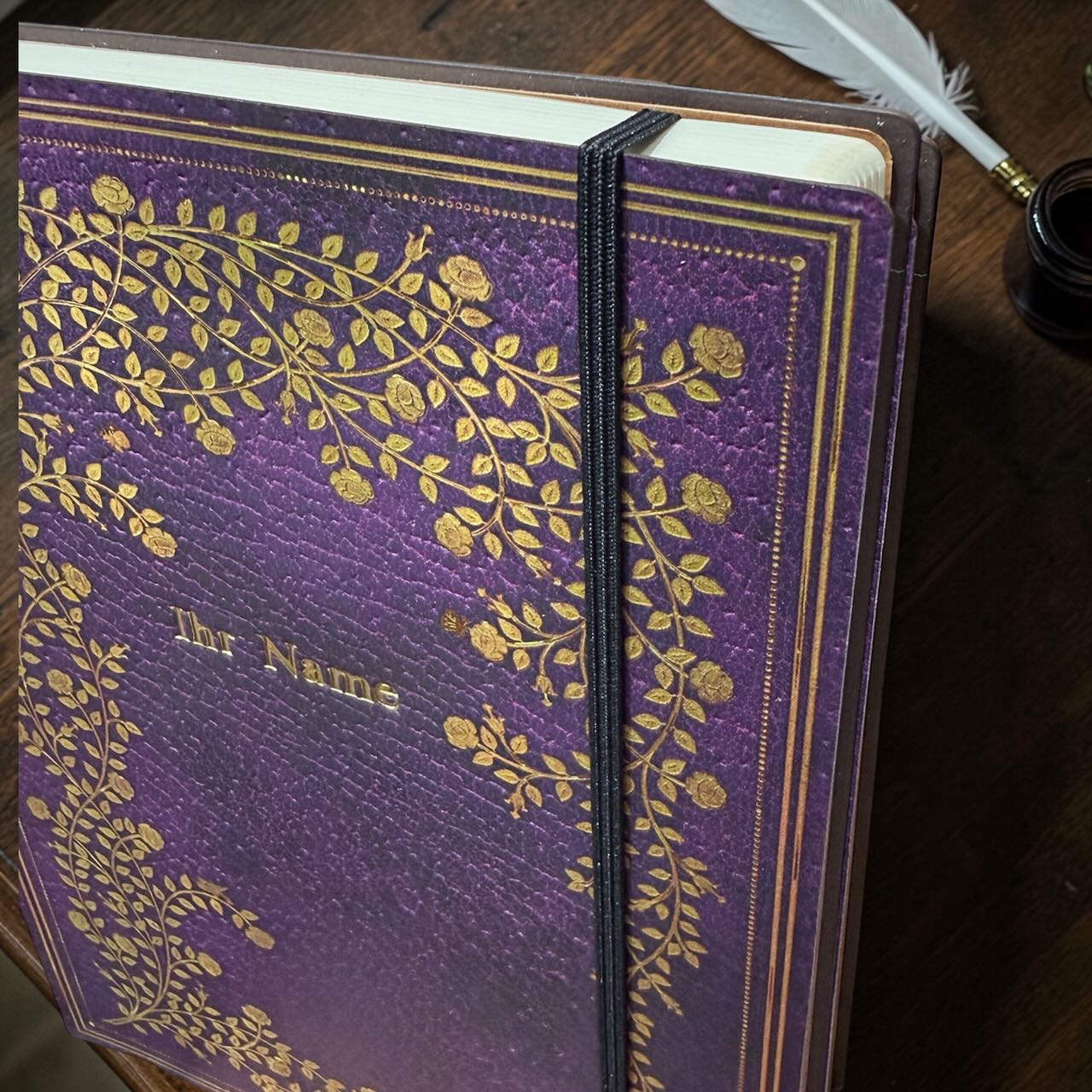 Notizbuch Paperblanks NEW YOORK ROSE mit Namensprägung Softcover Midi 12x17,5cm