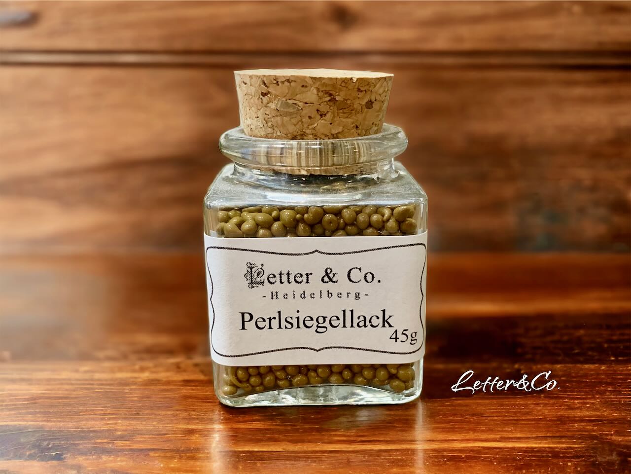 Siegellack Perlen 45g im Glas antikgold