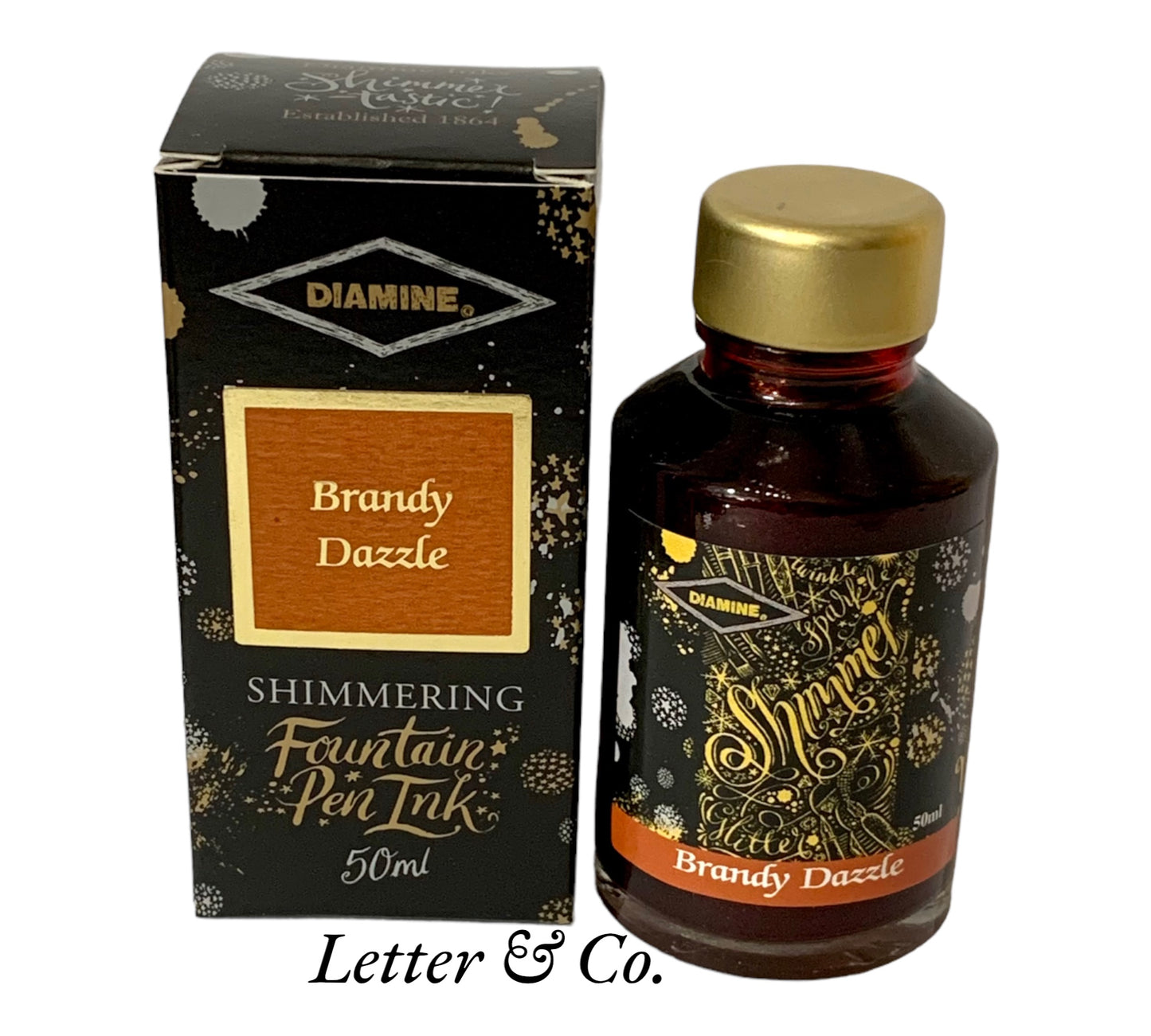 Diamine Brandy Dazzle Shimmer ink 50ml