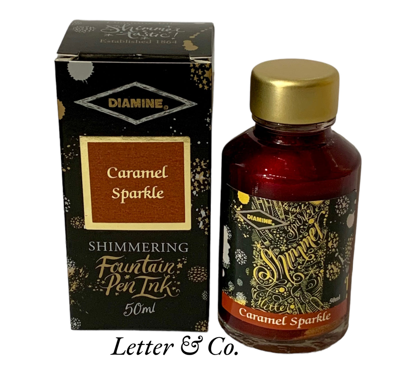 Diamine Caramel Sparkle Shimmer ink 50ml