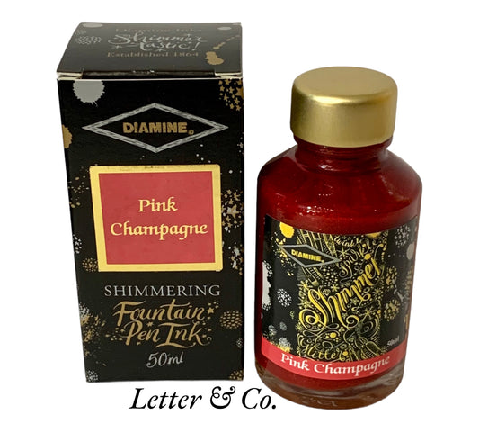 Diamine Pink Champagne Shimmer ink 50ml