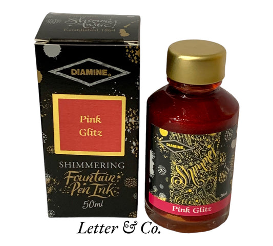 Diamine Pink Glitz Shimmer ink 50ml