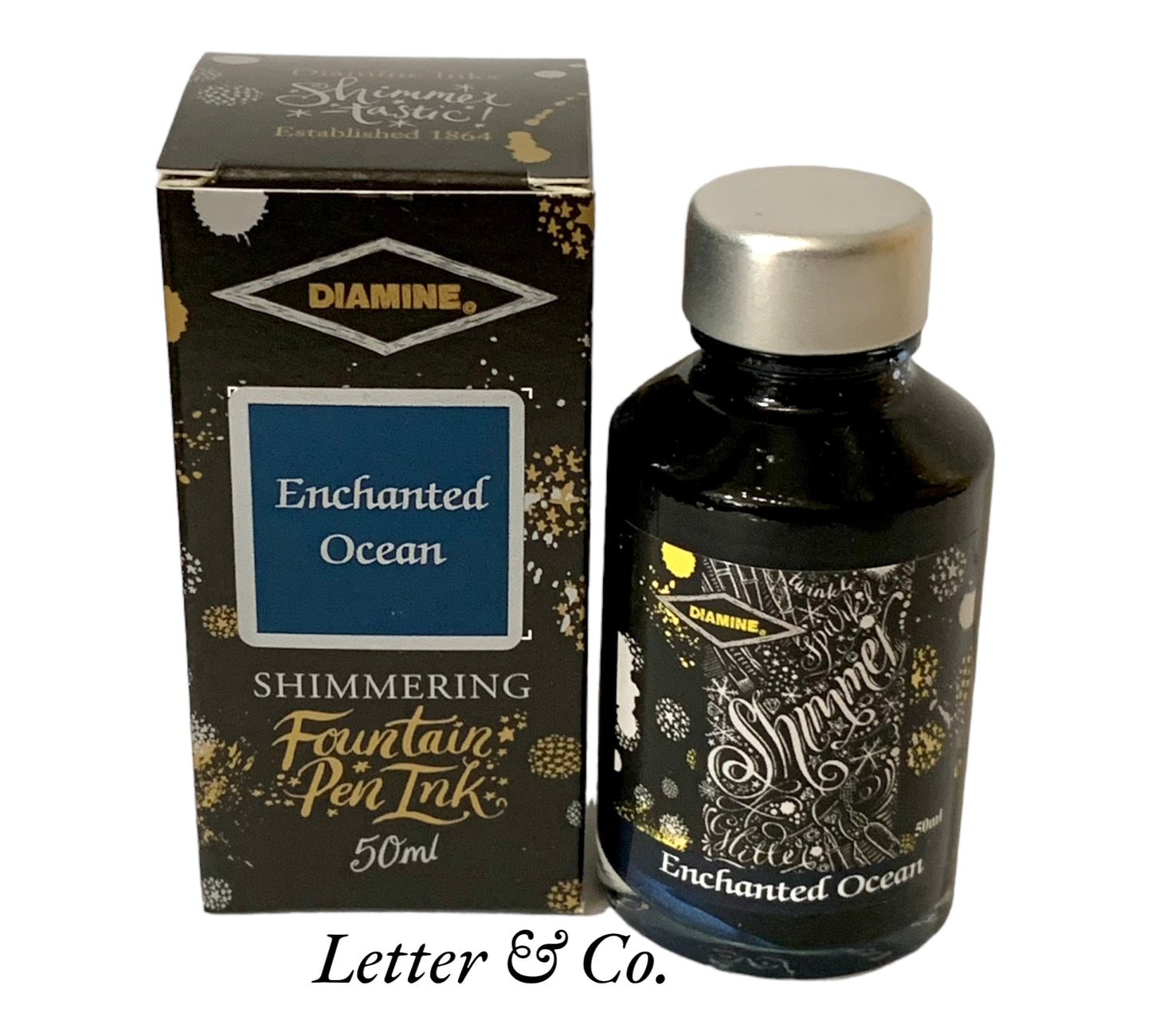 Diamine Encanted Ocean Shimmer ink 50ml